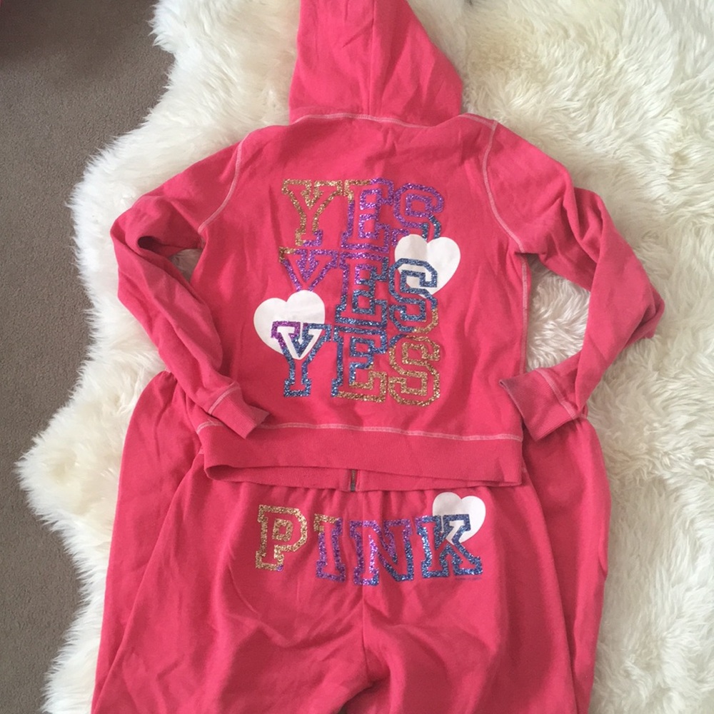 Pink bling Victoria’s Secret sweatsuit